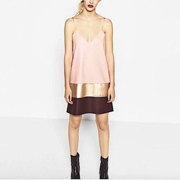 ZARA Faux Leather Shift Dress Small NEW without tag - Picture 4 of 14